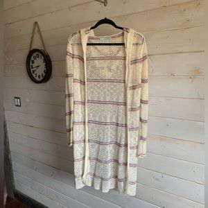 Maurices | Cream Crocheted Duster